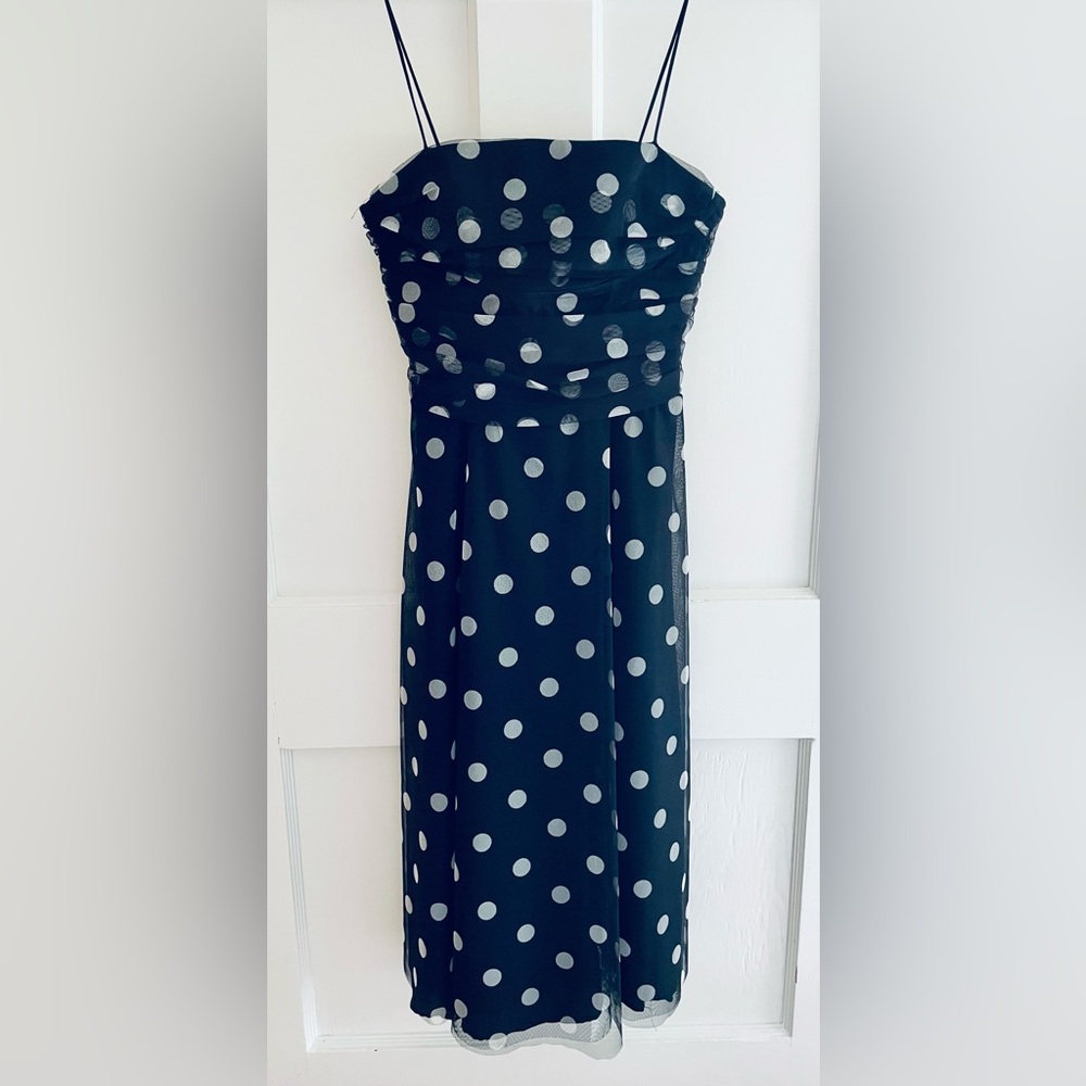 Eliza J women’s vintage black polka dot dress size 12